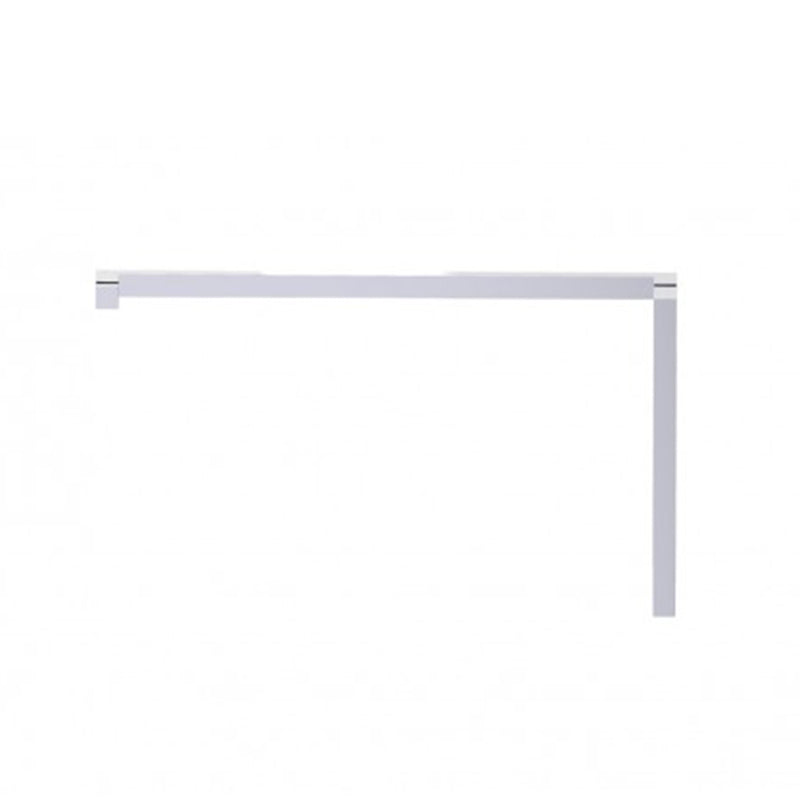 London Offset Shower Door Handle - Door Mount - 18" Brass/Polished Chrome