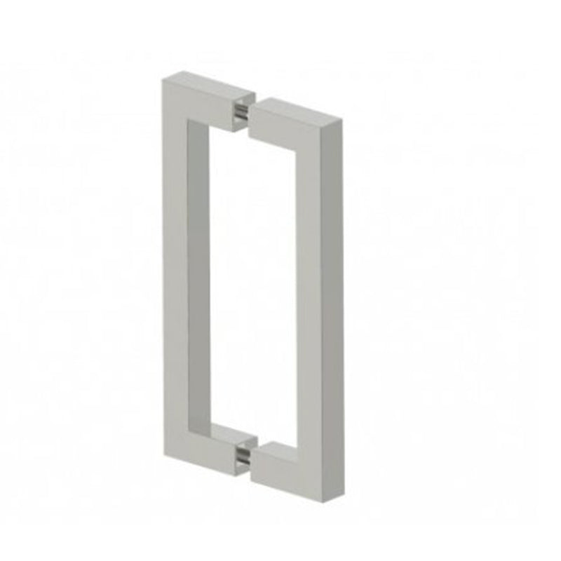 London Double Glass Shower Door Handle - Door Mount - 8" Brass/Polished Nickel