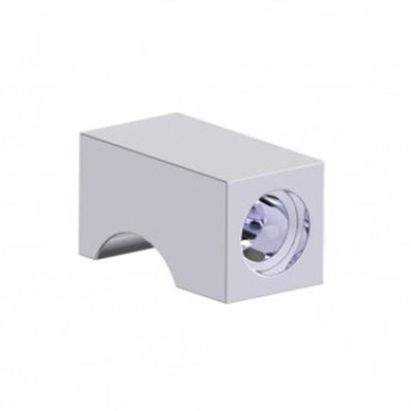 London Single Knob To Be Paired With Single Shower Door Handle - Door Mount - 2" Brass/Polished Chrome