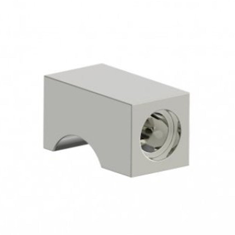 London Single Knob To Be Paired With Single Shower Door Handle - Door Mount - 2" Brass/Polished Nickel