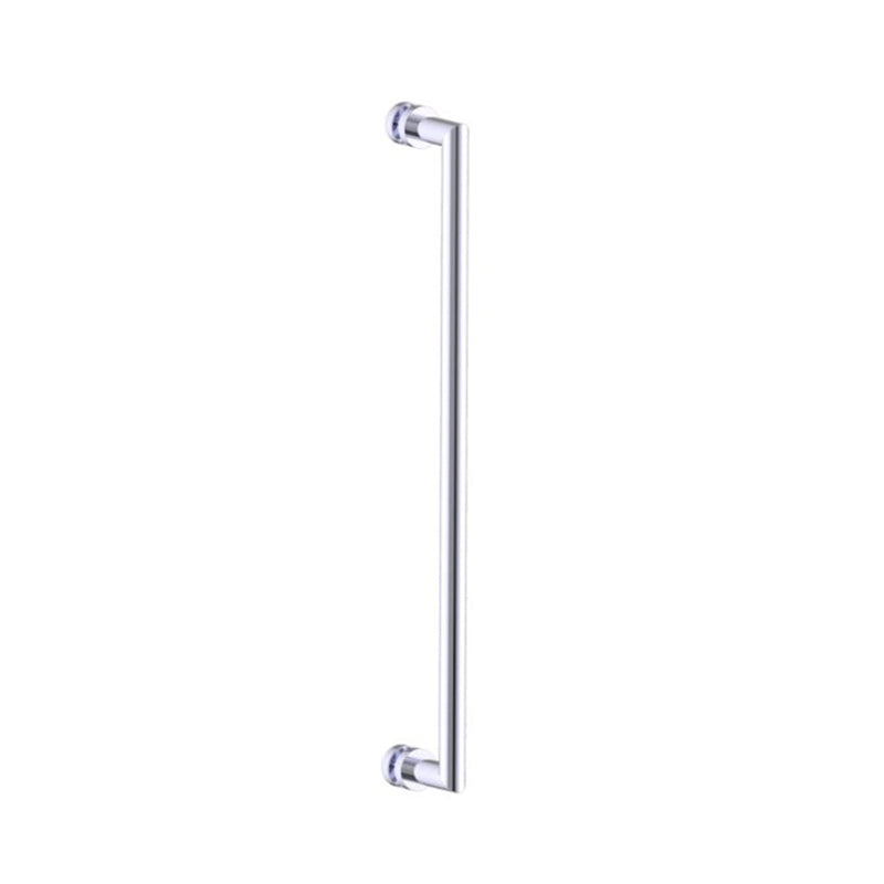 Oslo Single Shower Door Handle - Door Mount - 24" Brass/Polished Chrome