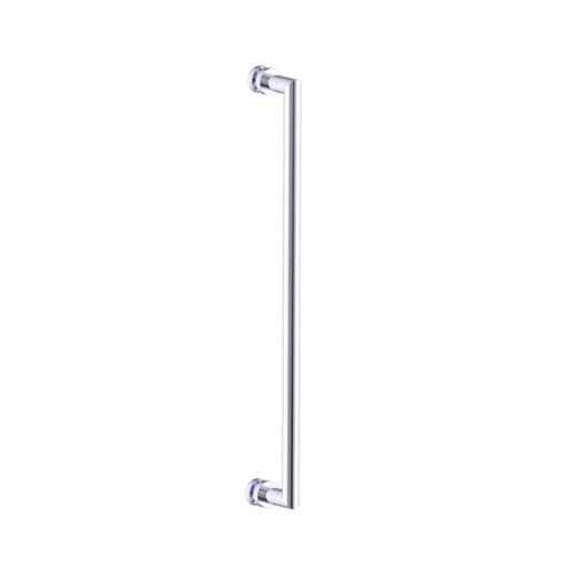 Oslo Single Shower Door Handle - Door Mount - 24" Brass/Polished Chrome