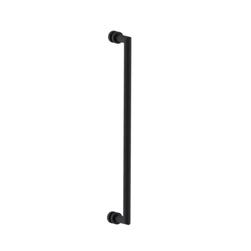 Oslo Single Shower Door Handle - Door Mount - 24" Brass/Matt Black