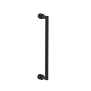 Oslo Single Shower Door Handle - Door Mount - 18" Brass/Matt Black