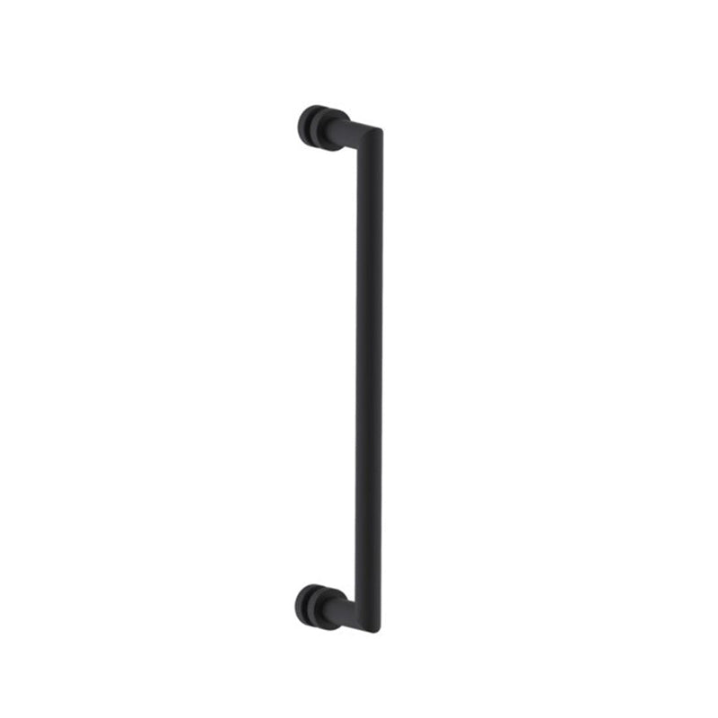 Oslo Single Shower Door Handle - Door Mount - 18" Brass/Matt Black