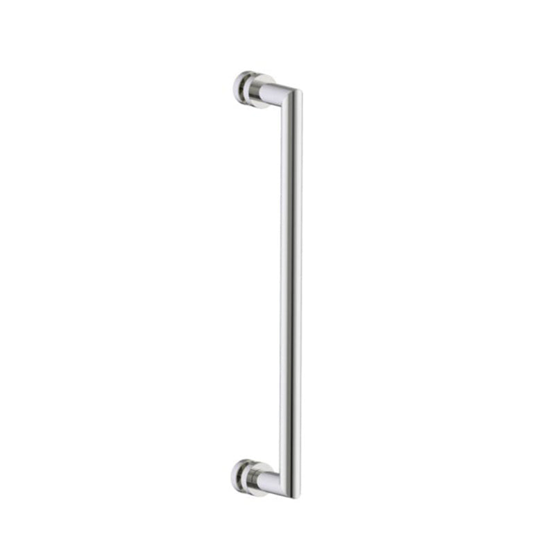 Oslo Single Shower Door Handle - Door Mount - 18" Brass/Polished Nickel