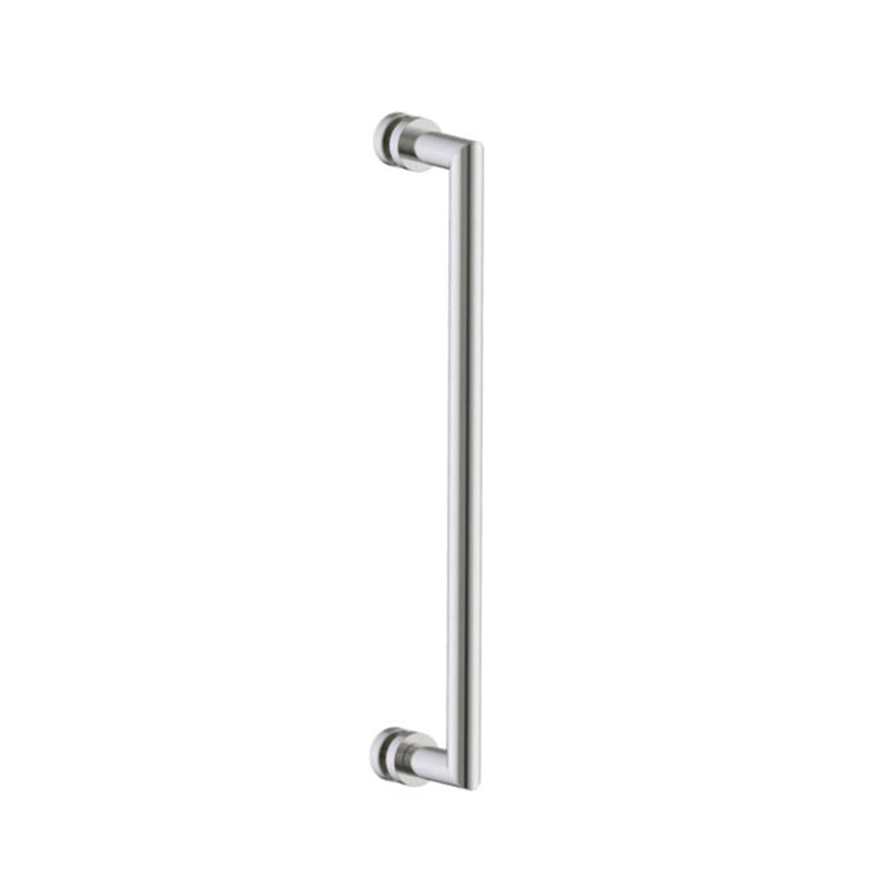 Oslo Single Shower Door Handle - Door Mount - 18" Brass/Brushed Nickel