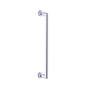 Oslo Single Shower Door Handle - Door Mount - 18" Brass/Polished Chrome