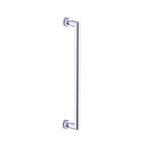 Oslo Single Shower Door Handle - Door Mount - 18" Brass/Polished Chrome