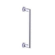 Oslo Single Shower Door Handle - Door Mount - 12" Brass/Polished Chrome