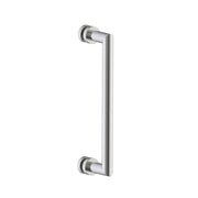 Oslo Single Shower Door Handle - Door Mount - 12" Brass/Brushed Nickel