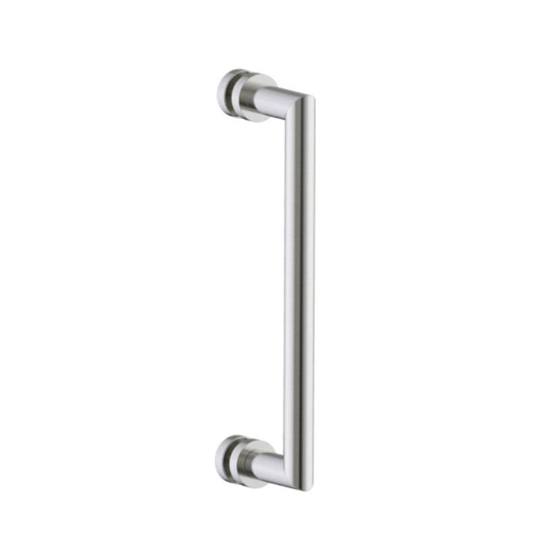 Oslo Single Shower Door Handle - Door Mount - 12" Brass/Brushed Nickel