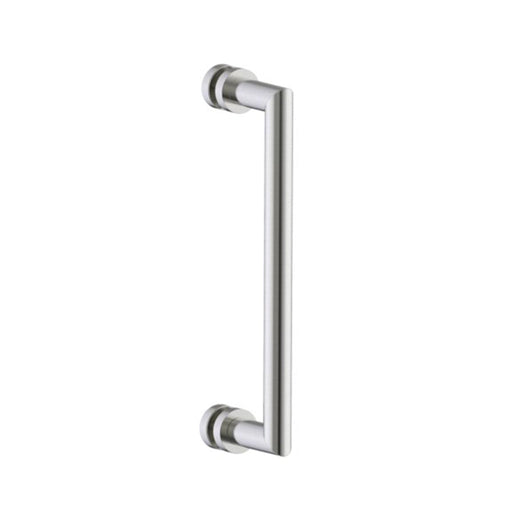 Oslo Single Shower Door Handle - Door Mount - 12" Brass/Brushed Nickel