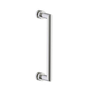 Oslo Single Shower Door Handle - Door Mount - 12" Brass/Polished Nickel
