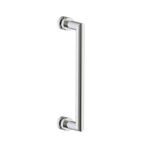 Oslo Single Shower Door Handle - Door Mount - 12" Brass/Polished Nickel