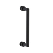 Oslo Single Shower Door Handle - Door Mount - 12" Brass/Matt Black