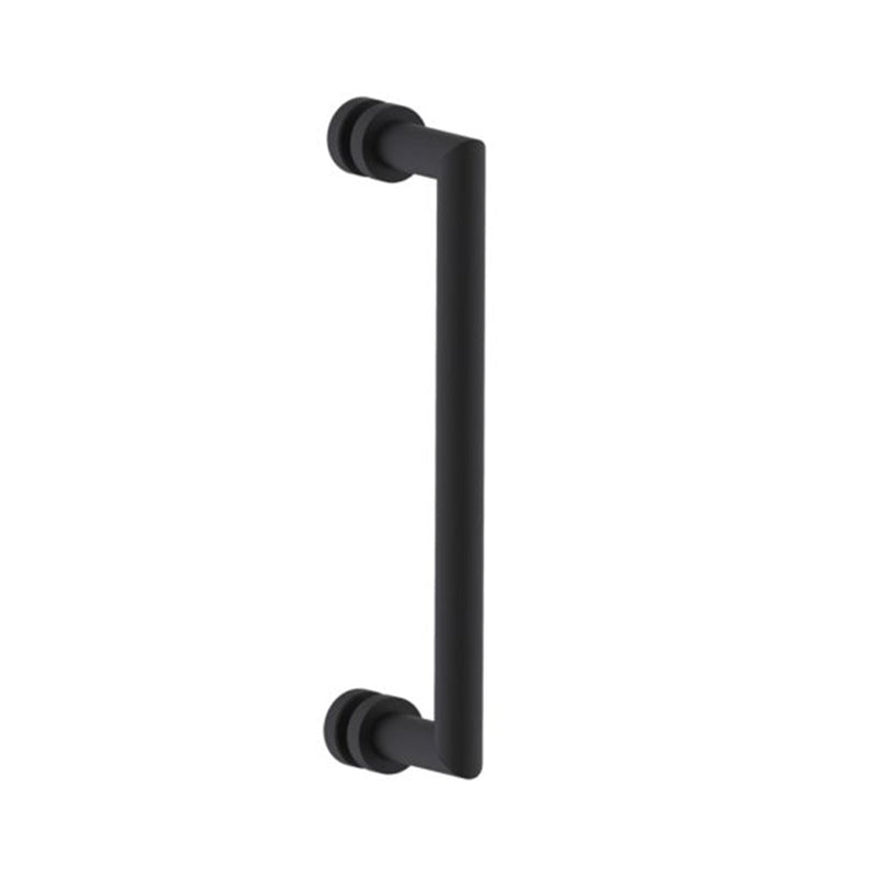 Oslo Single Shower Door Handle - Door Mount - 12" Brass/Matt Black