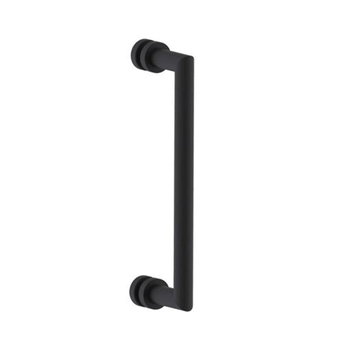 Oslo Single Shower Door Handle - Door Mount - 12" Brass/Matt Black