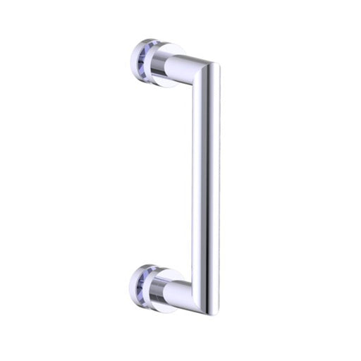 Oslo Single Shower Door Handle - Door Mount - 8" Brass/Polished Chrome