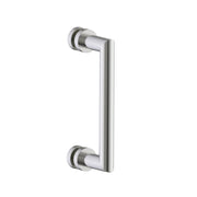 Oslo Single Shower Door Handle - Door Mount - 8" Brass/Brushed Nickel