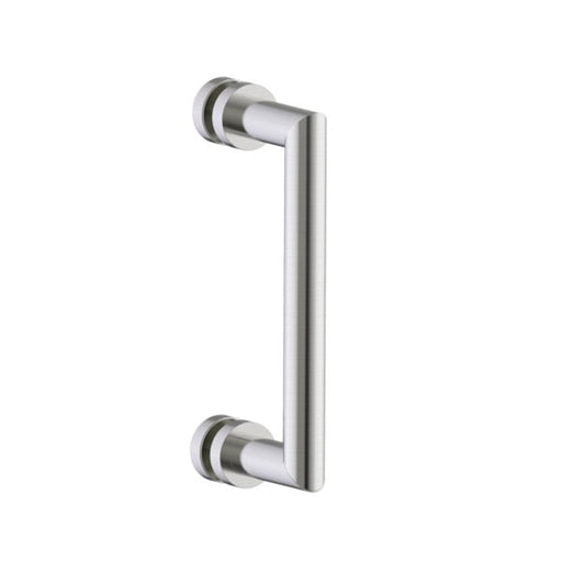 Oslo Single Shower Door Handle - Door Mount - 8" Brass/Brushed Nickel