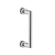 Oslo Single Shower Door Handle - Door Mount - 8" Brass/Polished Nickel