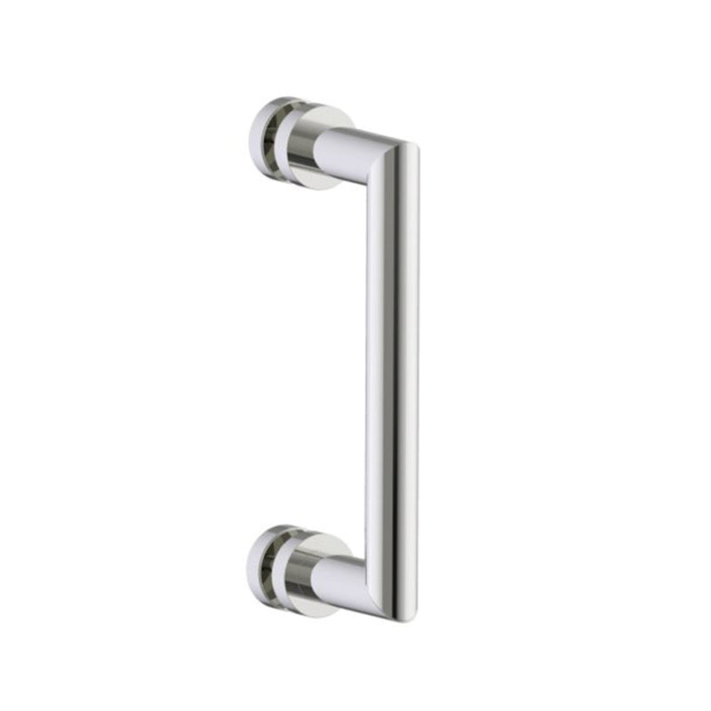 Oslo Single Shower Door Handle - Door Mount - 8" Brass/Polished Nickel