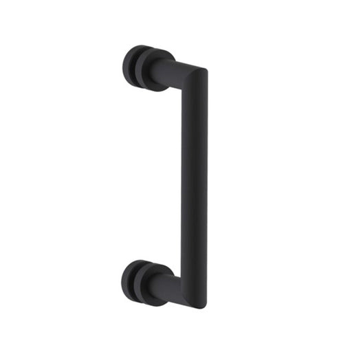 Oslo Single Shower Door Handle - Door Mount - 8" Brass/Matt Black