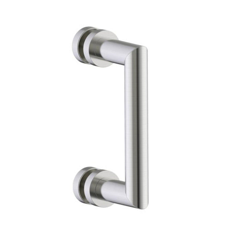 Oslo Single Shower Door Handle - Door Mount - 6" Brass/Brushed Nickel
