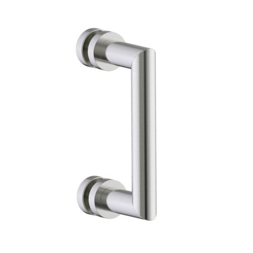 Oslo Single Shower Door Handle - Door Mount - 6" Brass/Brushed Nickel