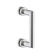 Oslo Single Shower Door Handle - Door Mount - 6" Brass/Polished Nickel
