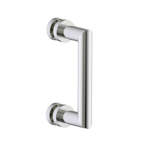 Oslo Single Shower Door Handle - Door Mount - 6" Brass/Polished Nickel