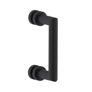 Oslo Single Shower Door Handle - Door Mount - 6" Brass/Matt Black