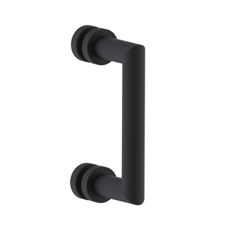 Oslo Single Shower Door Handle - Door Mount - 6" Brass/Matt Black