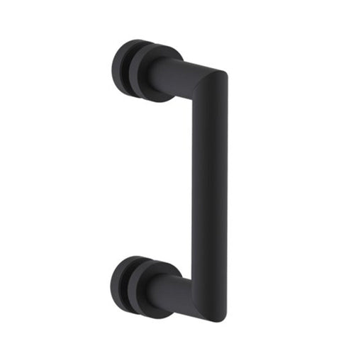 Oslo Single Shower Door Handle - Door Mount - 6" Brass/Matt Black