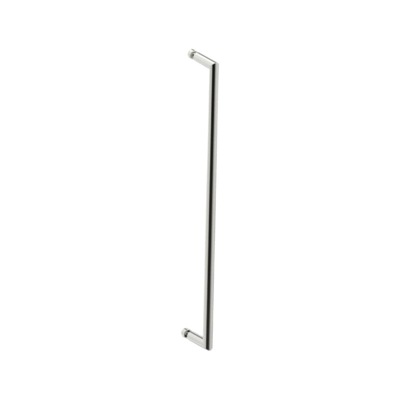 Seville Single Shower Door Handle - Door Mount - 24" Brass/Polished Nickel
