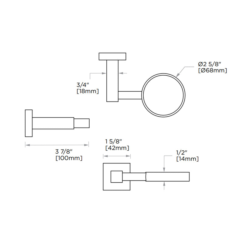 London Soap Dish - Wall Mount - 3" Brass/Glass/Brushed Nickel