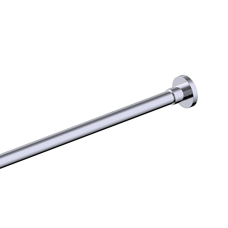 Oslo Straight Shower Rod - Wall Mount - 60" Brass/Polished Chrome