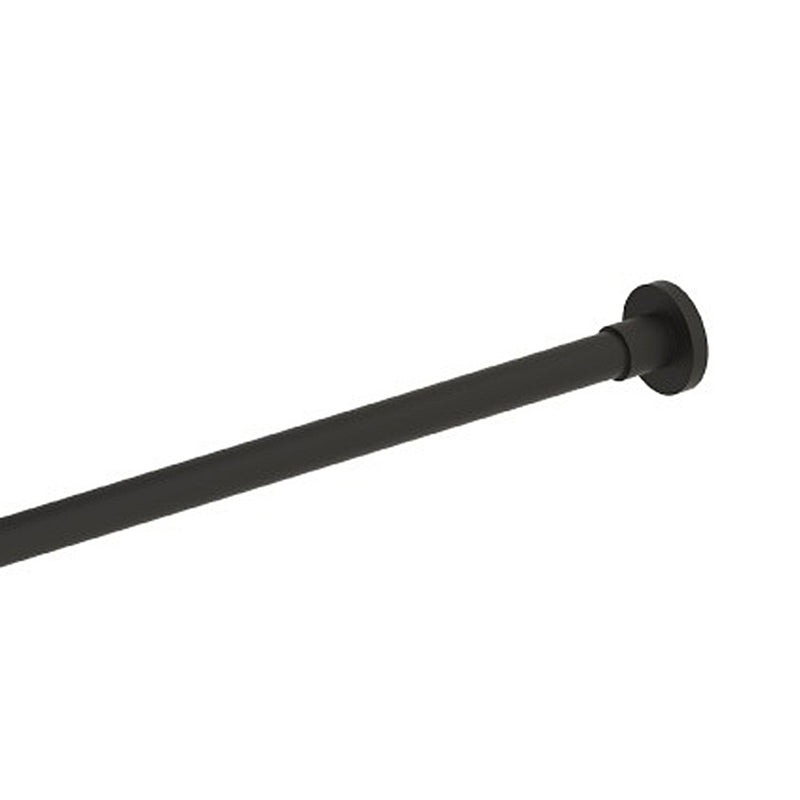 Oslo Straight Shower Rod - Wall Mount - 60" Brass/Matt Black