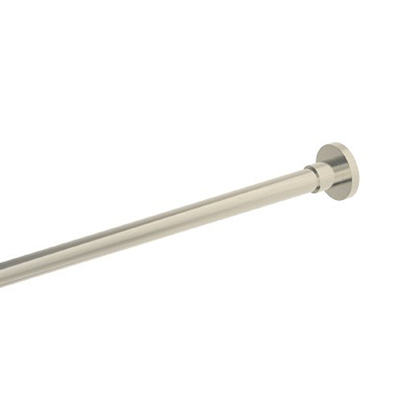 Oslo Straight Shower Rod - Wall Mount - 60" Brass/Brushed Nickel