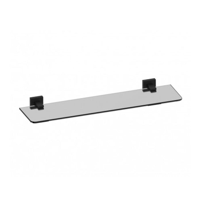 London Shower Shelf - Wall Mount - 21" Brass/Glass/Matt Black