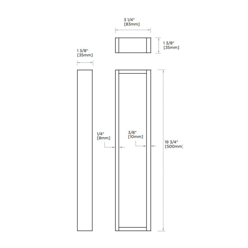 Berlin Single Towel Bar - Wall Mount - 18" Brass/Matt Black