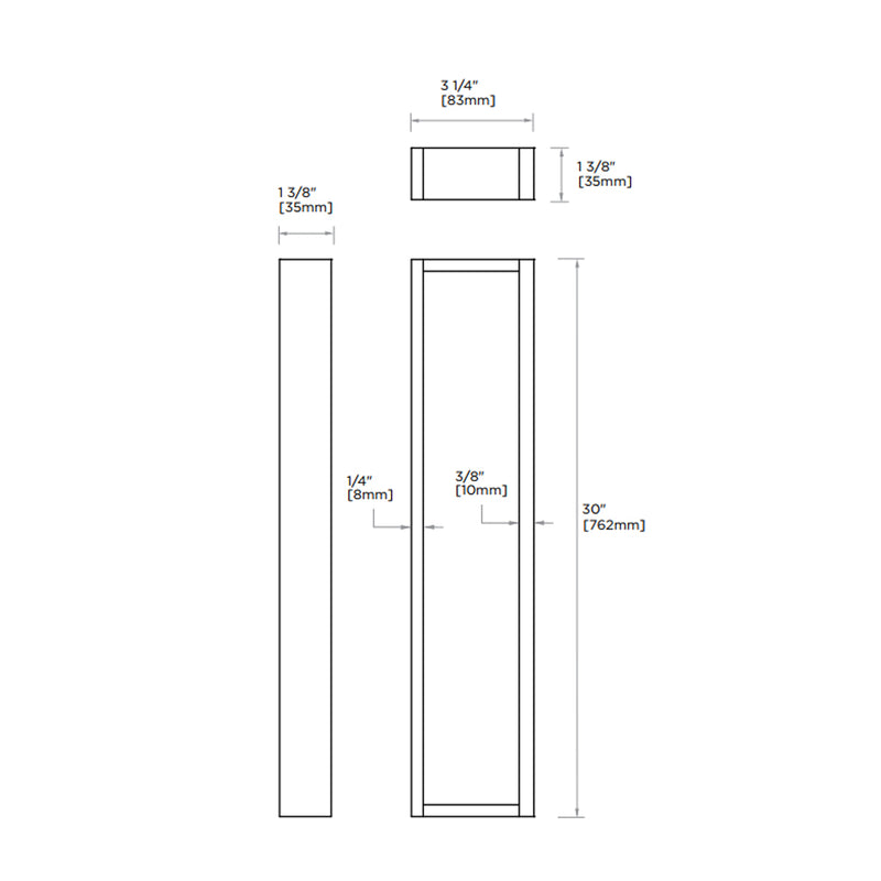 Berlin Single Towel Bar - Wall Mount - 30" Brass/Brushed Nickel