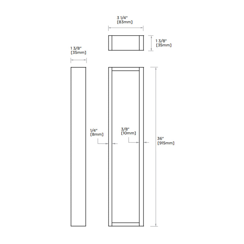 Berlin Single Towel Bar - Wall Mount - 36" Brass/Polished Chrome