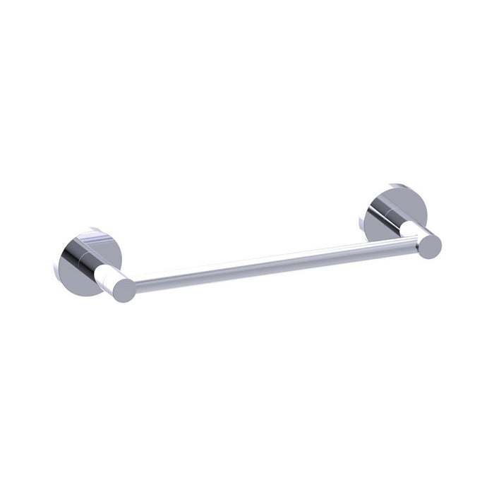 Circo Single Towel Bar - Wall Mount - 9" Brass/Polished Chrome