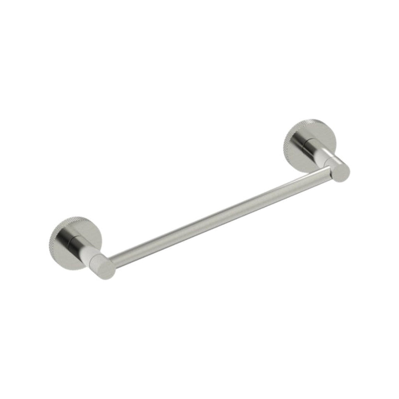 Circo Knurled Single Towel Bar - Wall Mount - 9" Brass/Brushed Nickel