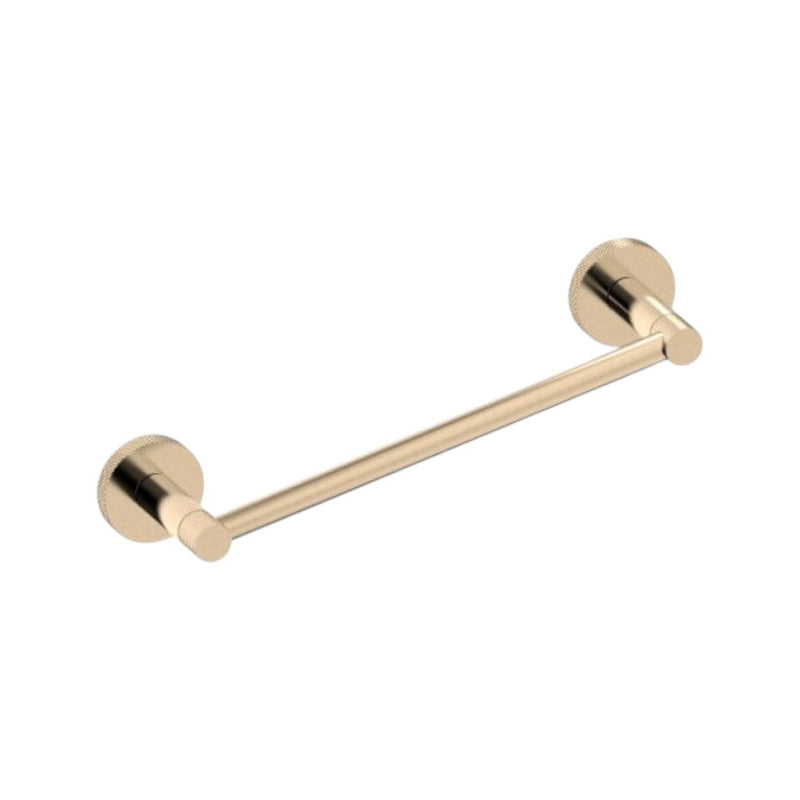 Circo Knurled Single Towel Bar - Wall Mount - 9" Brass/Prosecco Bronze