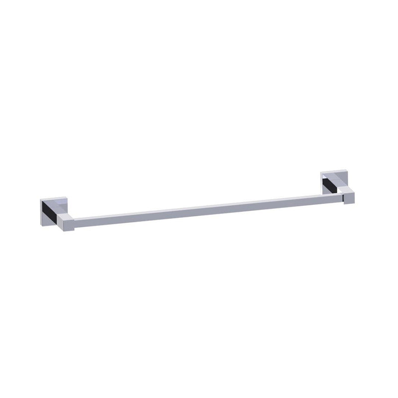 London Single Towel Bar - Wall Mount - 18" Brass/Polished Chrome