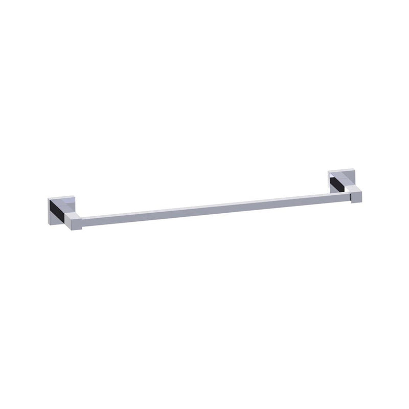 London Single Towel Bar - Wall Mount - 24" Brass/Polished Chrome