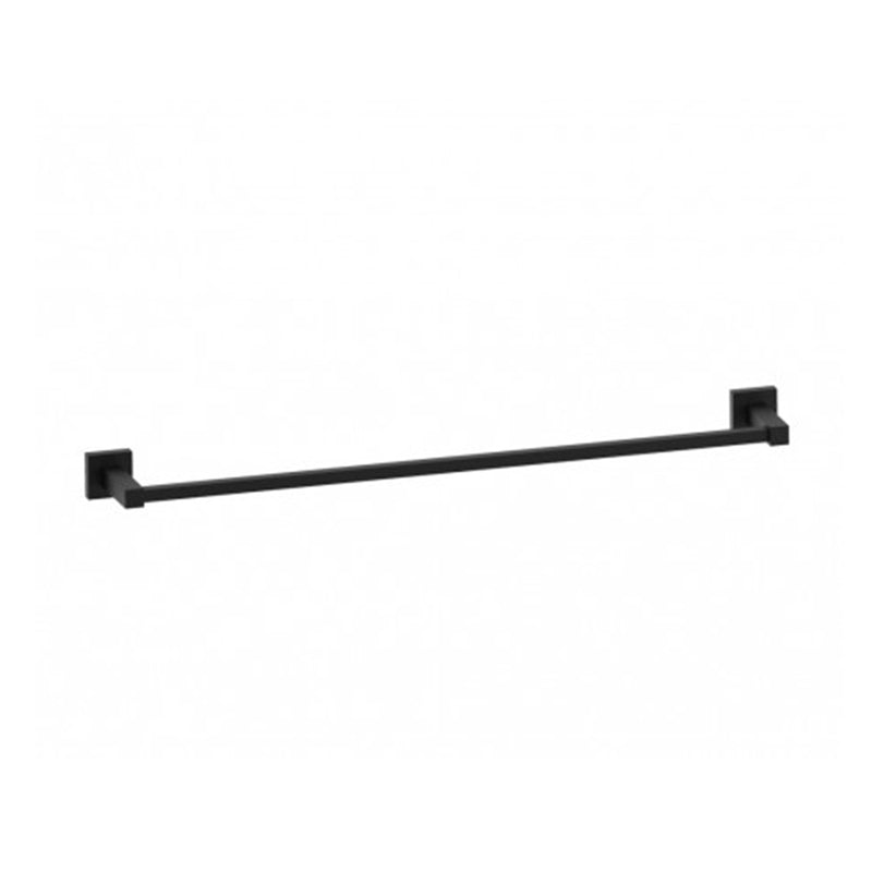 London Single Towel Bar - Wall Mount - 24" Brass/Matt Black
